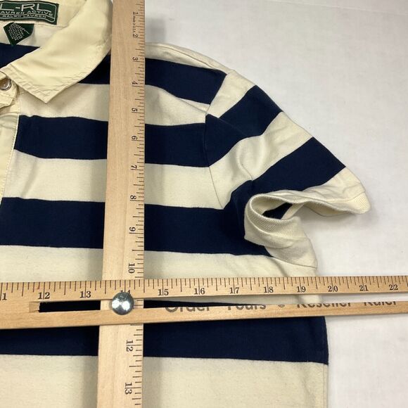 Lauren Ralph Lauren Polo Shirt Striped Short Sleeve Performance Slim Fit Top XL - Picture 7 of 10